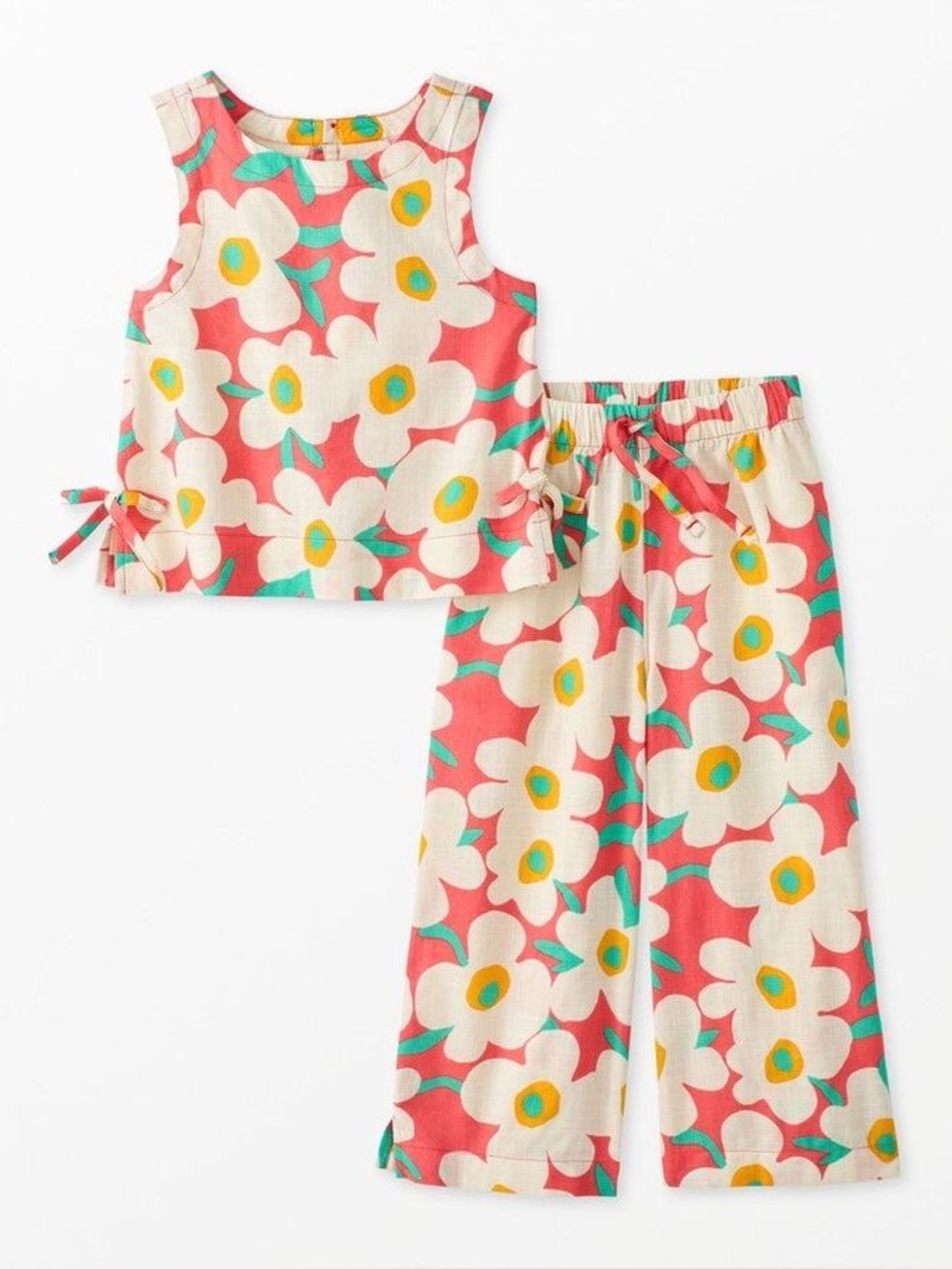 Hanna Andersson Sleeveless Poplin top and Wide Leg Pant Set